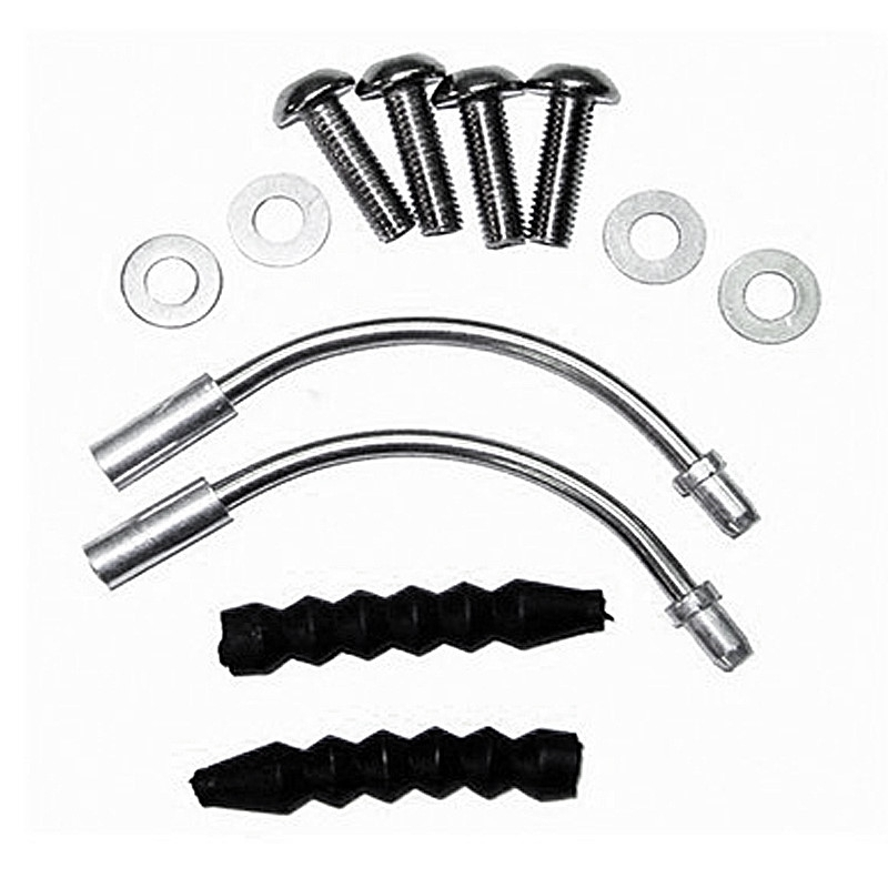 Maxxus 2 Pipes 90° Inox+2 Soufflets+Visserie Inox Pour Frein Av/Ar V-brake 3 Maxxus 2 Pipes 90° Inox+2 Soufflets+Visserie Inox Pour Frein Av/Ar V-brake