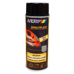 Bombe De Peinture Pelable Spraylast Noir BRILLANT Motip 400ml