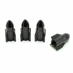 Funecobikes Bouchon De Valve Missile Noir En Aluminium - Par 4