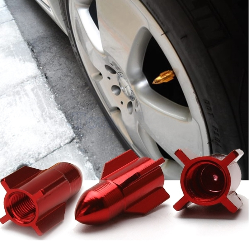Funecobikes Bouchon De Valve Missile Rouge En Aluminium - Par 4 4 Funecobikes Bouchon De Valve Missile Rouge En Aluminium - Par 4 – Image 2