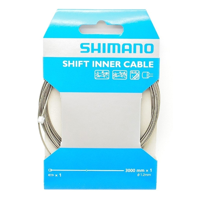 Câble De Dérailleur SHIMANO INOX 1,2 Mm X 3000 Mm 3 Câble De Dérailleur SHIMANO INOX 1,2 Mm X 3000 Mm