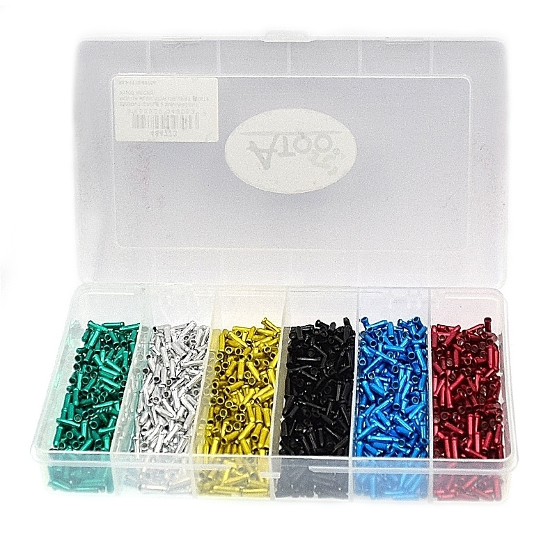ATOO Coffret De 1200 Embouts Colorés Pour Cable De Frein Vélo 3 ATOO Coffret De 1200 Embouts Colorés Pour Cable De Frein Vélo