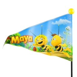 Vélo Original Drapeau De Vélo Maya L'abeille 150 Cm Vinyle Noir/jaune