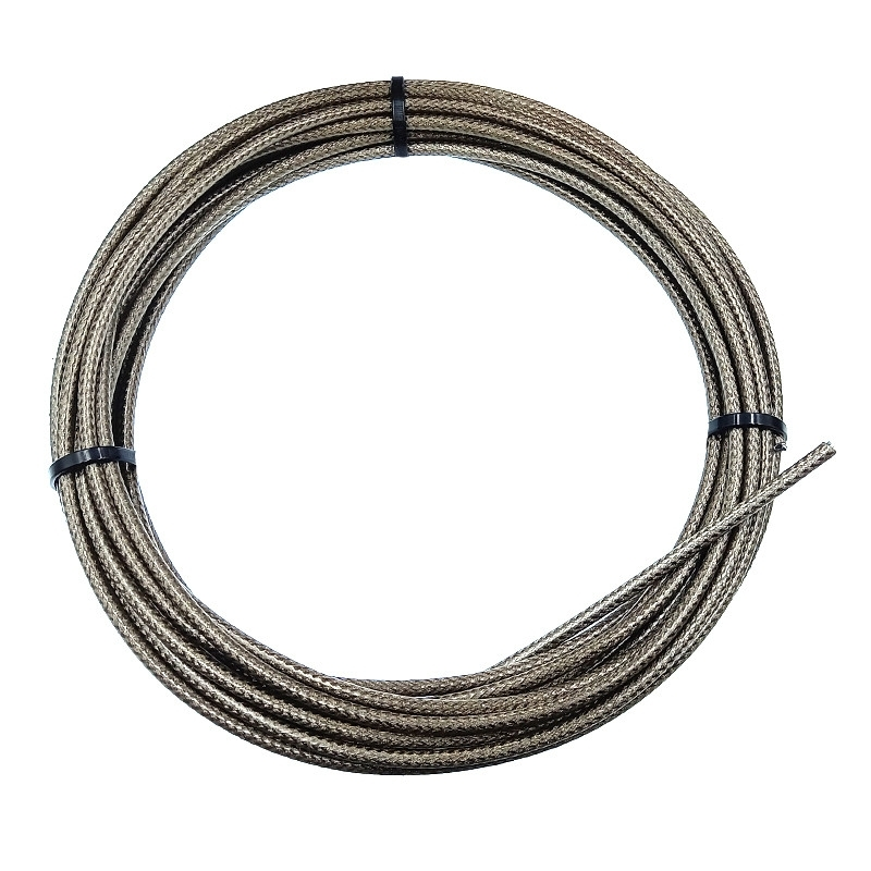 ELVEDES 10m Gaine De Frein Titanium Silver Tressee Avec Liner Diamètre 5,0mm 3 ELVEDES 10m Gaine De Frein Titanium Silver Tressee Avec Liner Diamètre 5,0mm