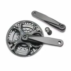 ARCADE Ensemble Manivelle Triple Alu, 24-34-42Dts, L170mm Noir + P. Chaine