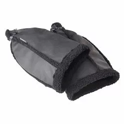 Manchons BASIL Noirs En Cuir Végétal Pour Guidon Vélo