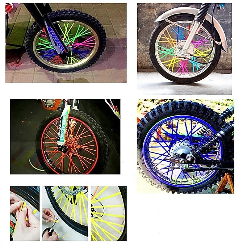 Vélo Original Pailles Colorés Pour Décoration Rayons Sur Roues De Vélo 5 Vélo Original Pailles Colorés Pour Décoration Rayons Sur Roues De Vélo – Image 3