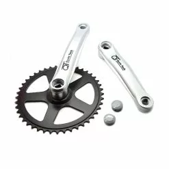 QT Cycletech Pédalier 44 Dents Acier, Manivelle Aluminium Plastifié 170 Mm -Ventes de pièces de vélo pedalier 44 dents acier manivelle aluminium plastifie 170 mm 2