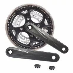 SUNRACE Pédalier 7/8 Vitesses 48-38-28 Dents Avec Cache Pédalier