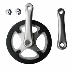 ARCADE Pédalier Alu 40 Dents, Carré L127mm Avec Double Disque