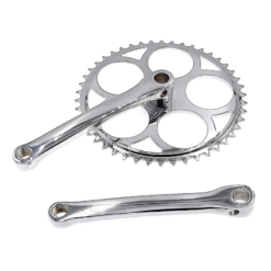 Messingschlager Pédalier De Vélo Mono-vitesse 46 Dents Vintage Pour Axe Clavette -Ventes de pièces de vélo pedalier de velo mono vitesse 46 dents vintage pour axe clavette 2
