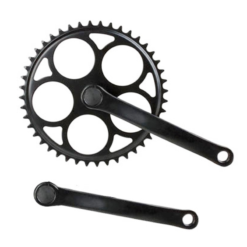 Messingschlager Pédalier Vélo Vintage Noir Singlespeed 44 Dents Pour Axe Carré