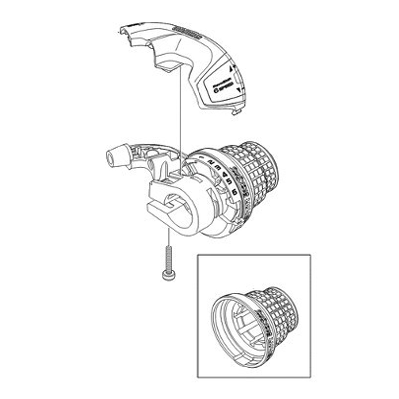 Poignée Rotative Vélo 6 Vitesses Revoshift Shimano 4 Poignée Rotative Vélo 6 Vitesses Revoshift Shimano – Image 2