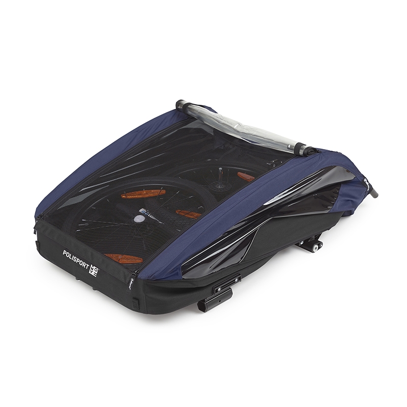 POLISPORT Remorque Vélo Enfant 2 Places Pliable Avec Suspension Et Amortisseurs 6 POLISPORT Remorque Vélo Enfant 2 Places Pliable Avec Suspension Et Amortisseurs – Image 4