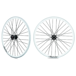 Funecobikes Roue Arriere Fixie Jante Blanche Moyeu Noir
