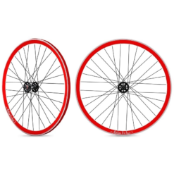Funecobikes Roue Arriere Fixie Jante Rouge Moyeu Noir