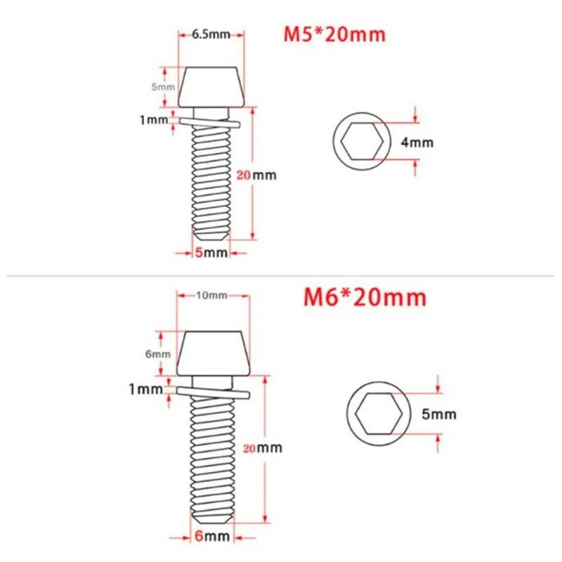 Clarks Vis Pour Potence Vélo - Par 4 4 Clarks Vis Pour Potence Vélo - Par 4 – Image 2